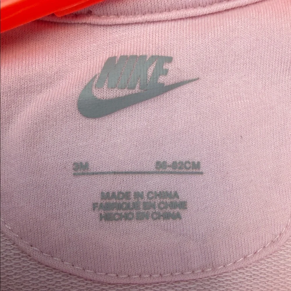 Nike‎ Light Pink baby girl's hoodie romper.